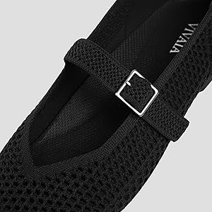 Amazon | VIVAIA Margot Mary Jane レディース フラットシューズ